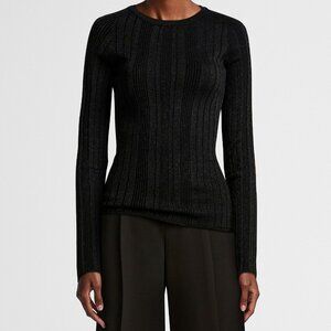 b.young Fine shimmering knit fitted textured sweater